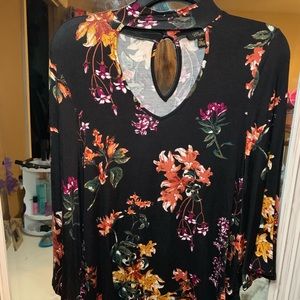 Floral Choker Neck Top